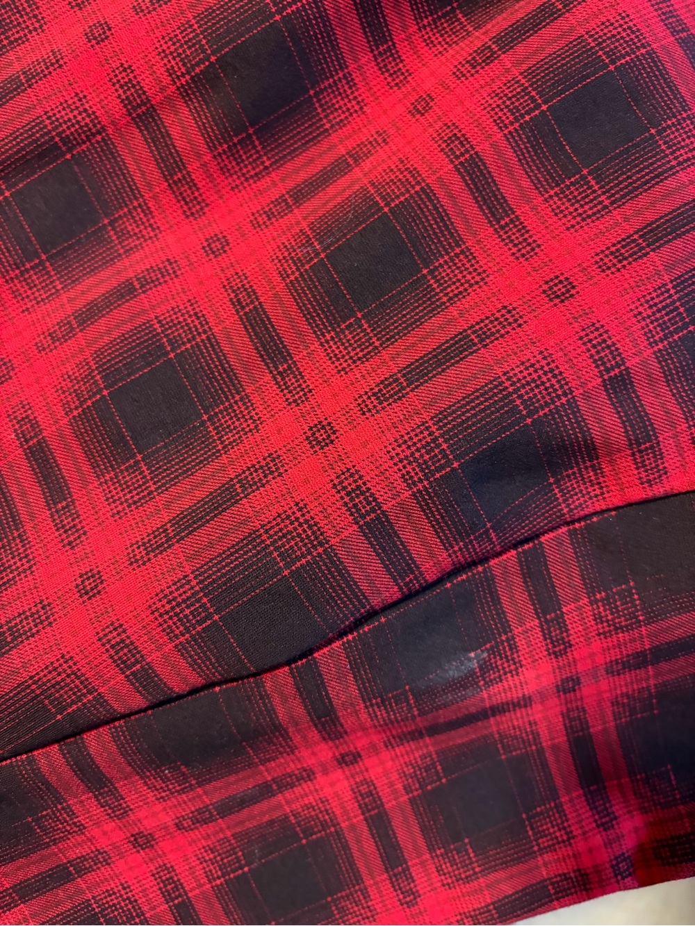 LOFT Red & Black Plaid Leggings